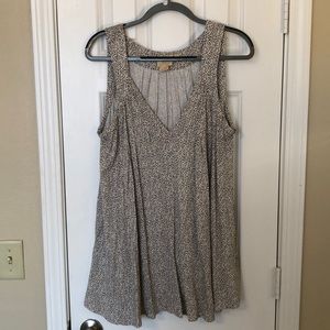 Navy and Cream Speckled Top